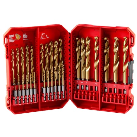 Milwaukee Tool SHOCKWAVE Impact Duty™ RED HELIX™ Titanium Metric Drill Bit Set - 29PC 48-89-4862